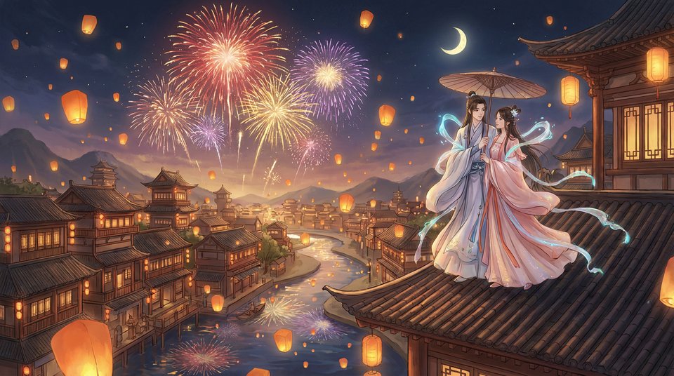 糖心vlog浪漫烟花视频